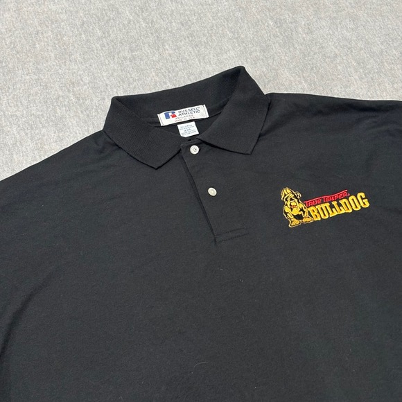 Russell Athletic Other - Vintage Russell Athletic‎ Mens XXL Black Polo Shirt True Temper Bulldog Made USA
